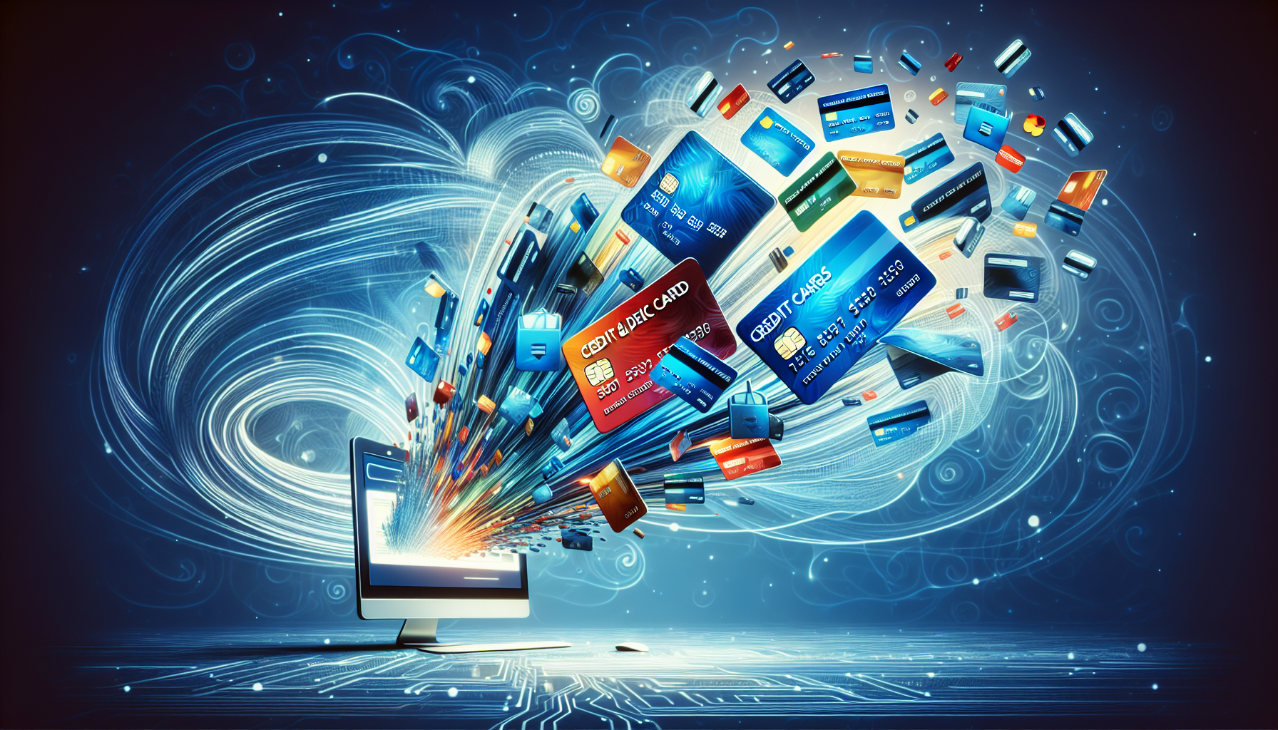 Illustration of various electronic payment methods
