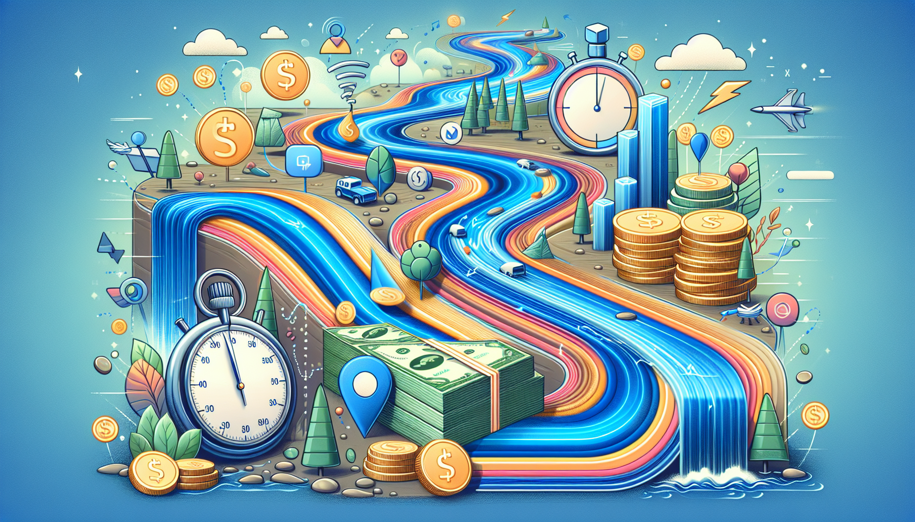 Streamlined cash flow management illustration