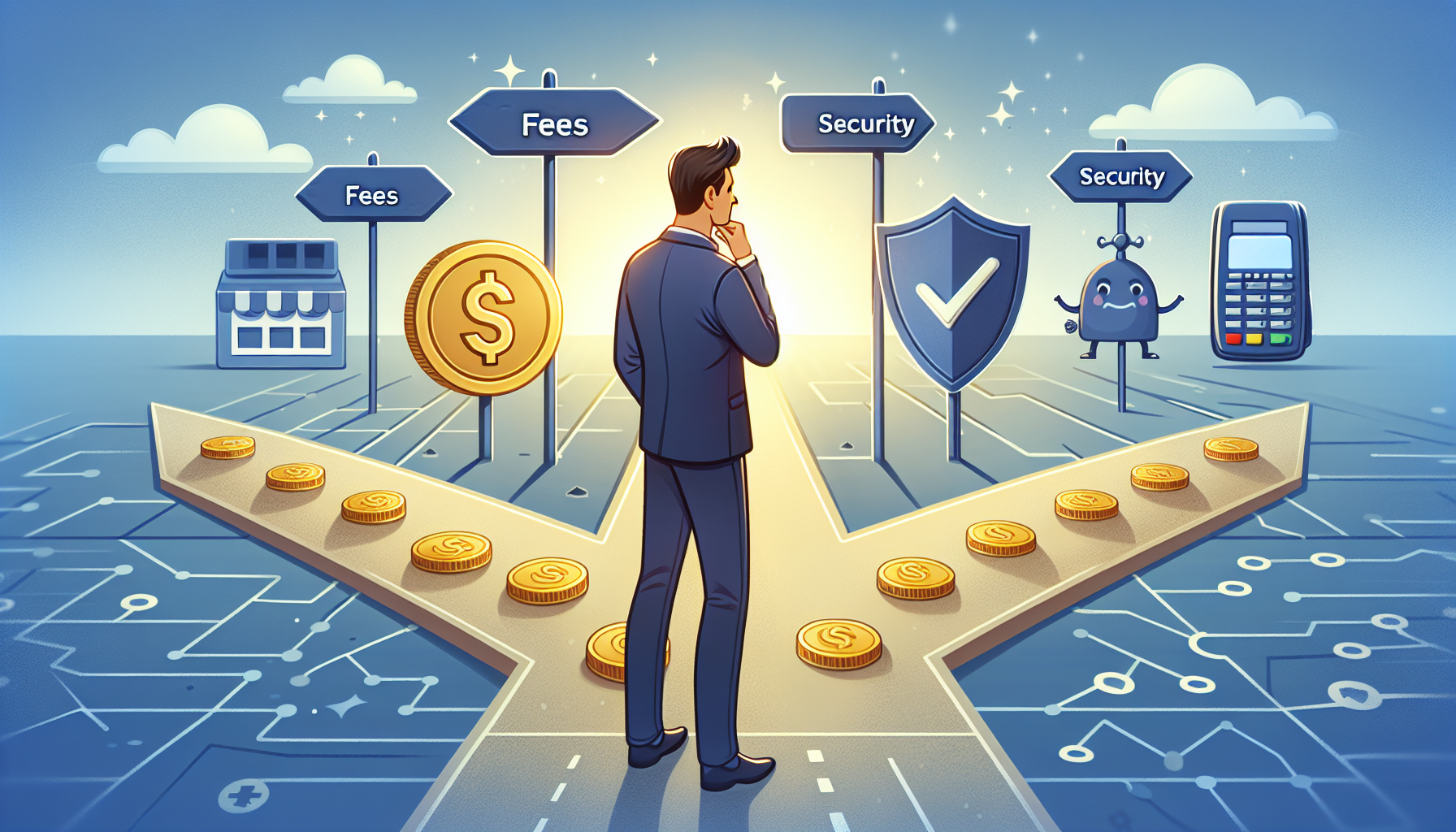 Illustration of factors to consider when selecting a merchant services provider